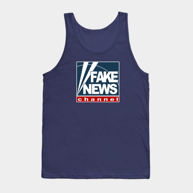 Fake News Channel Tank Top by LeftCoast Graphics